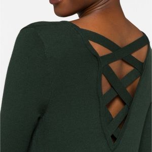 Love Ellie small Green Sweater with back detail